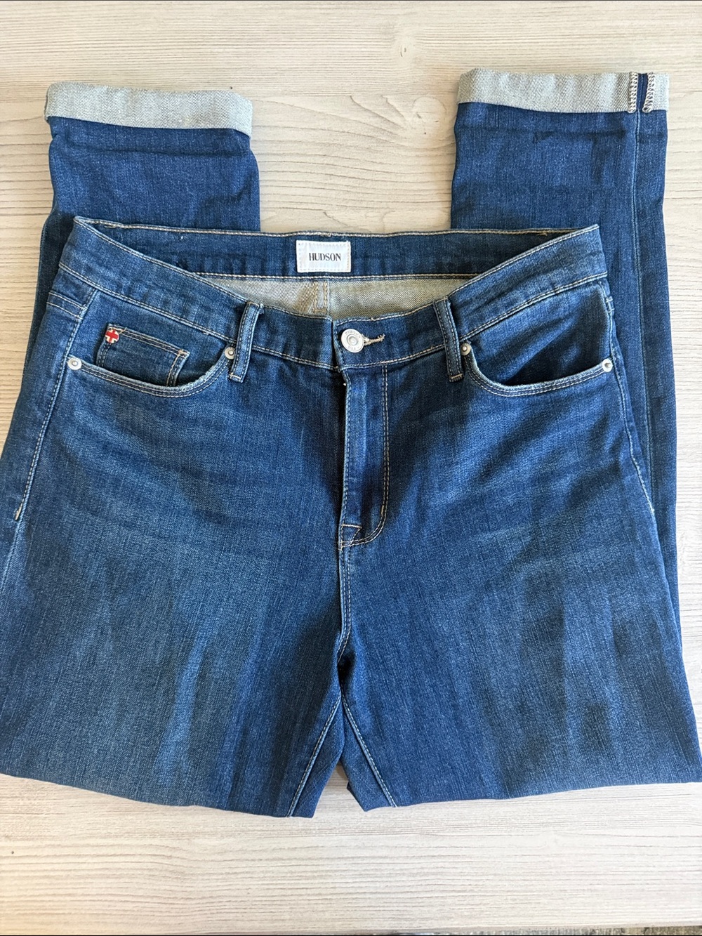 Hudson Midrise Slim Boyfriend Jeans - Picture 6 of 8